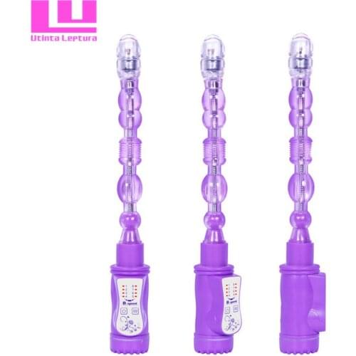 Utinta Leptura 8 Speeds Anal Beads for Prostate Massager, Gay Masturbation Butt Plug Anal G-spot Vibrator Dildo Sex Toys for Men