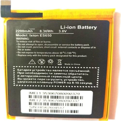 High Quality 2200mAh cell phone Battery For DEXP Ixion ES650 ES 650 Cellphone Bateria with Repair Tools