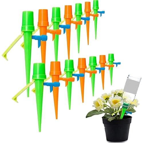 6/12/24/36pcs Auto Drip Irrigation System Automatic Watering Spike Garden Plants Flower Indoor Outdoor Waterers Bottle Dripper