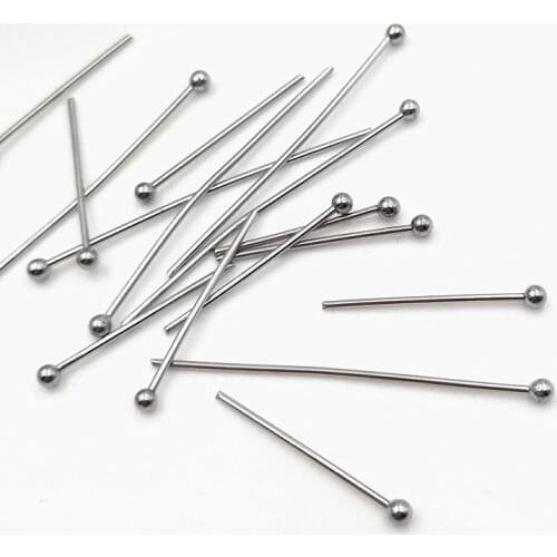 1000pcs 15-45mm Bead Head Pins Needles Beads Handmade for DIY Jewelry Making Accessories Earring Findings