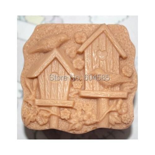 C252 Sweet bird houses Craft Art Silicone Soap mold Craft Molds DIY Handmade soap molds