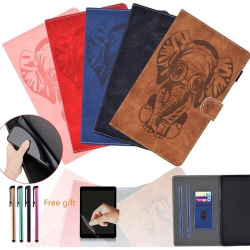 Tablet case for amazon kindle fire hd 8 2016 /2017/2018 PU leather Printed Soft back Cover fire hd8 8.0 riginal case+film+Stylus