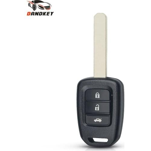 Dandkey Car Remote Key Shell 3 Buttons For Honda Accord CR-V FIT XRV VEZEL CITY JAZZ CIVIC HRV FRV Key Case Fob Replacement