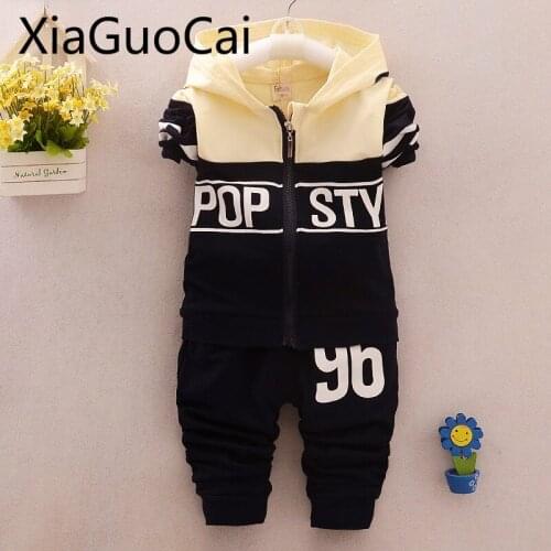 Kids Clothes Spring Childrens Hoodies 2018 New Active Korean Childrens Hooded Suit Cardigan Boutique Kids Sets Clothing Active