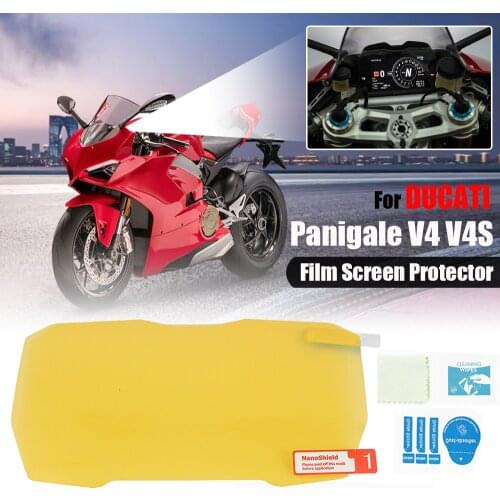 For Ducati Panigale V4 V4S 2019 2020 Speedometer Instrument Cluster Scratch Protection Wear-Resistant TPU Film Screen Protector