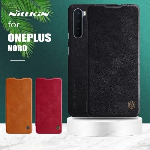 For Oneplus Nord N100 N10 Case Nillkin Qin Series Flip Leather Case Luxury Card Slot Back Cover for Oneplus Nord N100 N10 Case