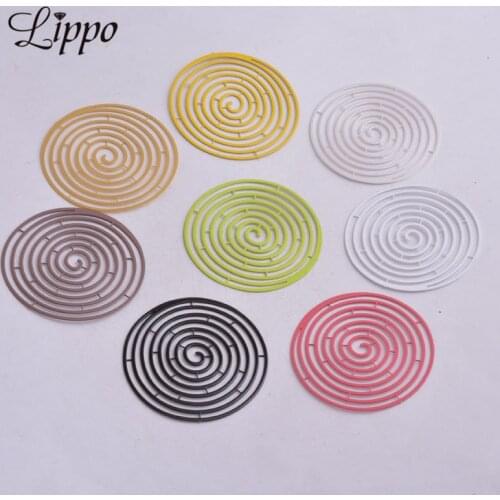 50pcs AB3756 40mm*40mm Lollipop Shape Charms Gold And Silver color Lollipop Pendant Metal Brass Jewelry findings