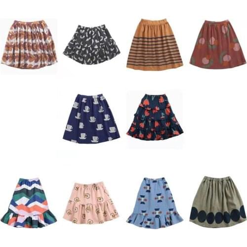 Girls Short Skirt 2021 Autumn New Print Girls Pleated Skirt Girls' Clothes School Girls' Skirt Childrens Clothing Girls Skirt