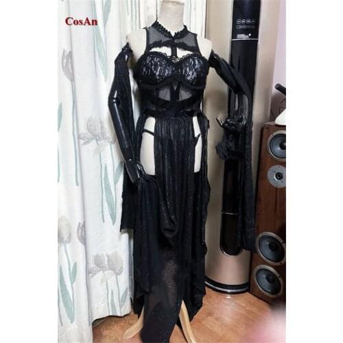 Hot Game Fgo Fate Semiramis Cosplay Costume Elegant Black Pajamas Valentines Day Activity Party Role Play Clothing Custom-Make