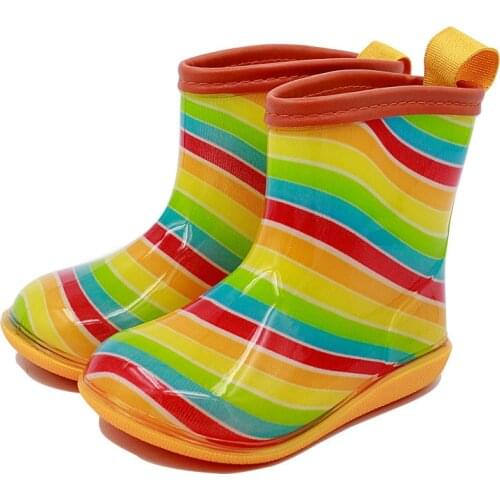Fashion Kids Rain Boots Girls Boys children shoes Rainboots Cute Non-slip Waterproof Overshoes Water Shoes Rubber Shoes E3 10