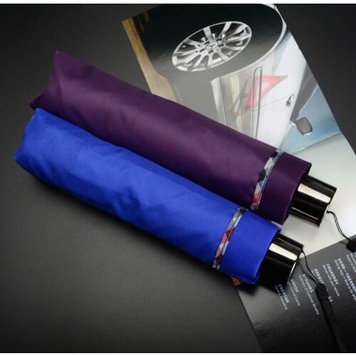 Mens Business Umbrella Rain Women Parasol Cover Windproof Portable Folding Large Beach Umbrella Sliding Stick Colored Edges