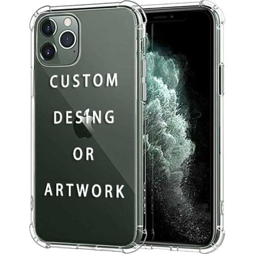 Custom DIY Transparent 3D Shockproof Thick Phone Cases Cover for iPhone 12 11 pro Xs Max xr 6s 7 8 Plus Soft Silicone Case