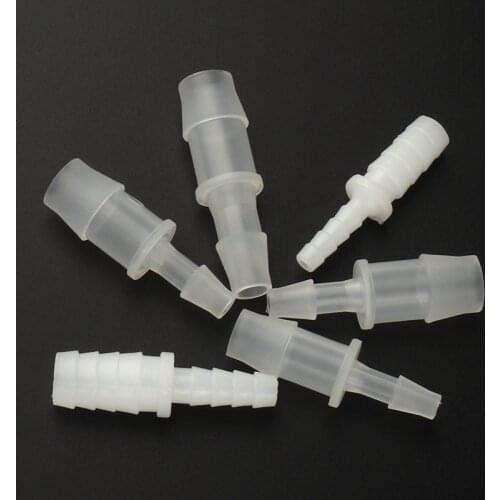 Wholesale 100pcs 7.9-11.1mm Plastic Straight Connector Aquarium Tank Air Pump Hose Reducing Joints Garden Micro Irrigation Parts