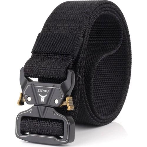 Military Canvas Mens Belt Tactical Designer Belt For Men Metal Buckle Thick Nylon Comfortable Cowboy Waistband Army Accessories