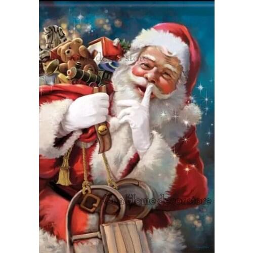 Christmas 5D diy Needlework embroidery pattern wedding decor resin mosaic Santa Clause diamond painting cross stitch kits RA2309