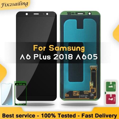 AMOLED For Samsung Galaxy A6 plus 2018 A605F A605FN SM-A605FN/DS A605G/DS A605GN/DS A605K LCD Display Touch screen