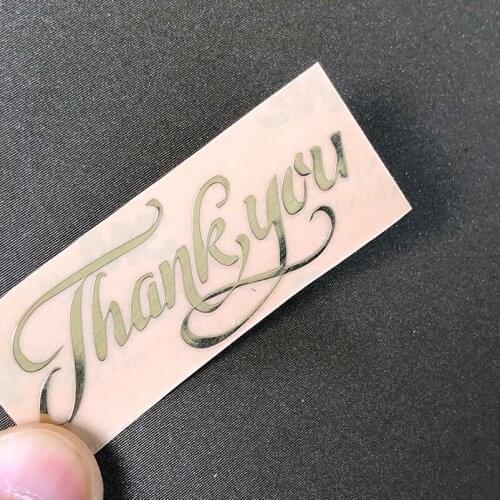 Thank you stickers wedding label 3D metal label envelop sealing sticker labels shop logo christmas sticker
