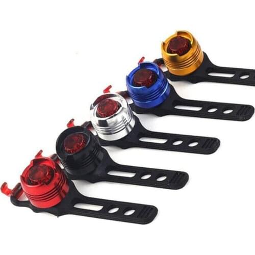 LED Aluminum Alloy Taillights High-Brightness Ruby Light Warning Safety Helmet Light Bicycle Frog Light Equipment