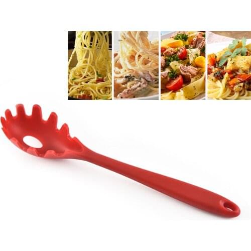 Heat-resistant Silicone Cookware Noodles Spoon Pasta Scoop Colander Spaghetti Drain Strainers Colander Spoon Kitchen Tool