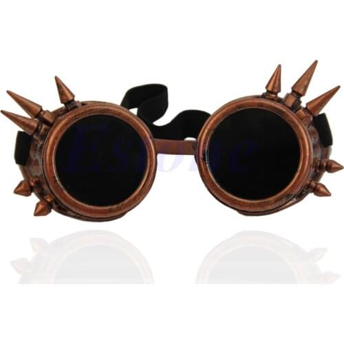 Vintage Victorian Gothic Cosplay Steampunk Goggles Glasses Welding Punk