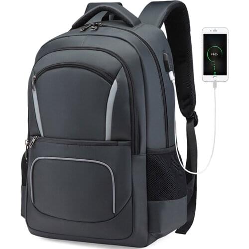 Waterproof Backpack Men Large Capacity Laptop Bags Usb Business Back Pack Travel Bagpack Anti-theft Oxford Bookbag Schoolbag