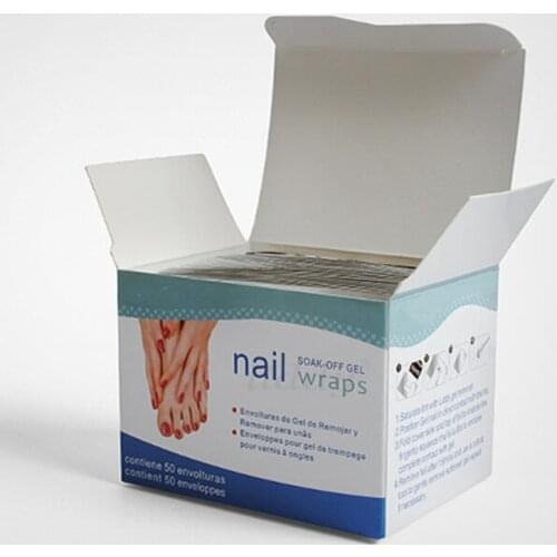 50Pcs/Pack Nail Pad Tin Foil Washcloth Armor Package Environmental Protection Cotton Release TinFoil Remover