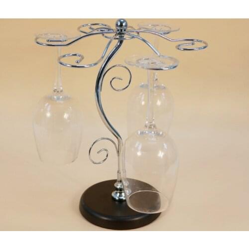1PC Iron wine cup rack metal frame life tree upside down goblet bar ornaments wine cup holder KI 2076