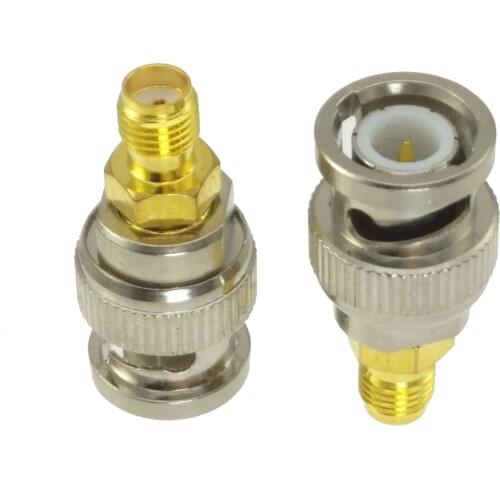 10pcs BNC male plug to SMA female jack RF adapter connector