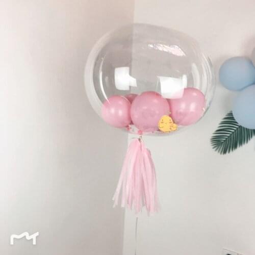 18 inch Bobo 5 inch ball in pink INS red balloon birthday decoration party home bar decoration balloons