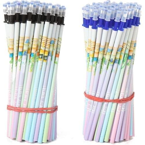 20 Pcs/Set Erasable Pen Refill Rod 0.5mm Blue Magic Ink Gel Pen for School Office Writing Supplies Tools Kawaii Stationery Gift