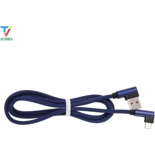 500pcs/lot 0.25/1/2/3M L-shaped Braided Fabric Cloth USB Data Cable For Type-C For Micro usb 5pin For iphone 8pin wholesale