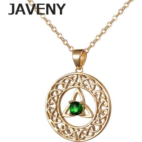 925 Sterling Silver CZ Disc Irish Celtics Knot Wedding Bridal Pendant Necklaces for Women Birthday Gifts 6pcs Lots Wholesale