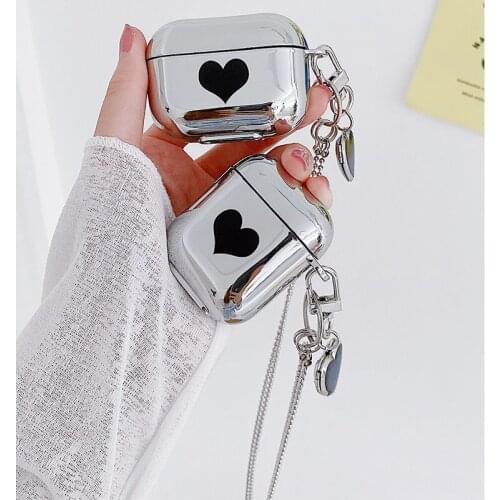 Case for Airpods 1 2 Cartoon Cute Case for Airpods Pro Wireless Earphone Cover Charging Box with Keychain Plating Silicone Shell