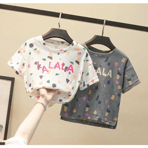2 3 4 5 6 7 Years Kids T-shirts Casual Color Printed Short Sleeve Tops for Boy Toddler Boys Clothing 2020 Summer Children Tees