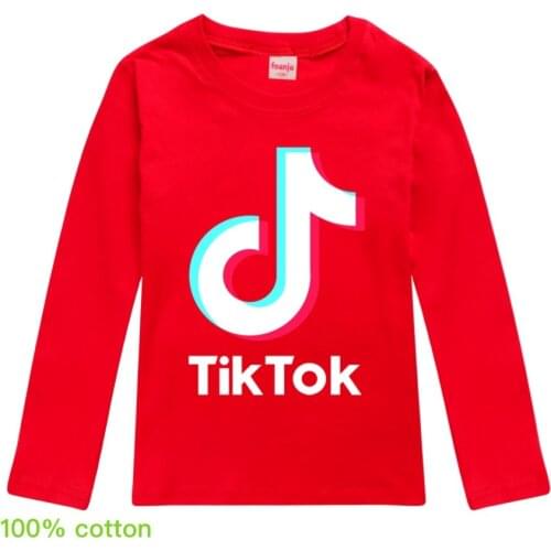 TIK TOK Autumn winter Kid Sweatshirt Cotton Top Girl Long sleeve Pullover Childre clothes