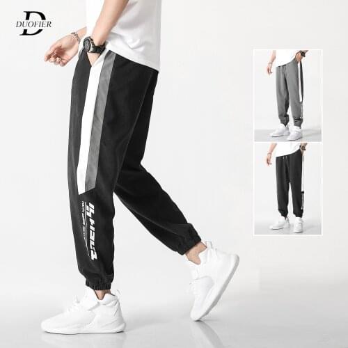 Joggers Men Pants Hip Hop Men Sportswear Track Pants Loose Gyms Sweatpants Casual Trousers Letter Print Pants 2020 Summer Autumn