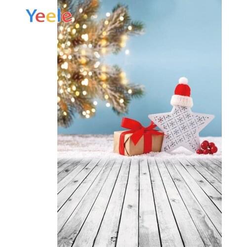Yeele Christmas Party Fade Wood Lights Gifts Decors Photography Backdrops Personalized Photographic Backgrounds For Photo Studio