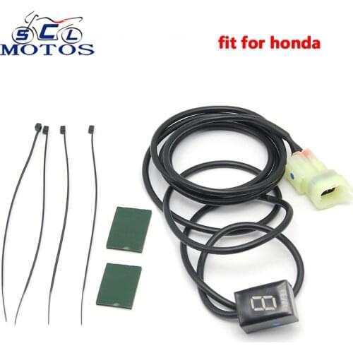 Sclmotos- 1-6 Level Gear Indicator Ecu Plug Mount 6 Speed Gear Display Indicator Fit For Honda Motorcycle CRF250 CBR600F VFR800