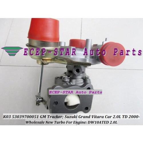 K03 51 53039700051 53039880051 ZY34027010 1390067G00 Turbo For Suzuki Grand Vitara For GM Tracker 2000-08 DW10ATED RHW RHZ 2.0L
