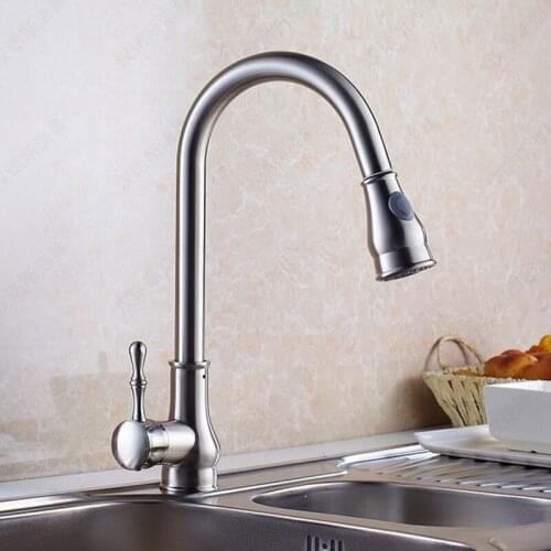 Kitchen Vidric Faucet Wholesale and Retail Promotion NEW Pull Out oil bubbed Pull Out basin Faucet Sink Mixer Tap Swivel Spout