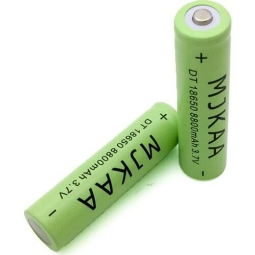 MJKAA 4pcs/lot New 8800mAh 3.7V Li-ion Lithium Battery 18650 Rechargeable Battery with PCB for Laser Pen Flashlight Torch
