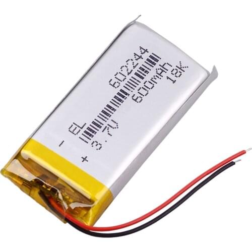 Polymer battery 600 mah 3.7 V 602244 smart home MP3 speakers Li-ion battery for dvr,GPS,mp3,mp4,cell phone,speaker