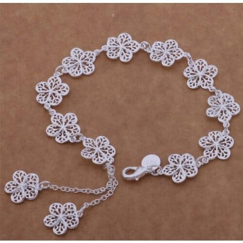 AH121 Hot sterling bracelet, sterling fashion jewelry All five which /allajcsa aznajqua silver color