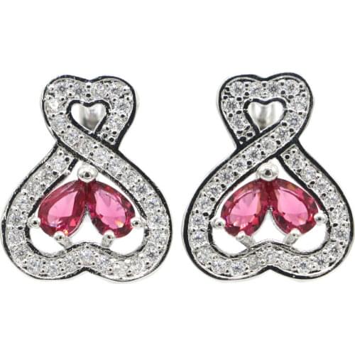 40x6mm SheCrown Lovely Cute 3.7g Green Peridot White CZ Women Daily Wear 925 Sterling Silver Earrings