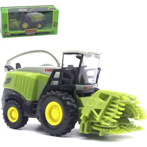 Mini 1/43 Agricultural Harvester Model Children Kids Alloy Car Toy Birthday Gift Forklift Road Roller Car Set Gifts