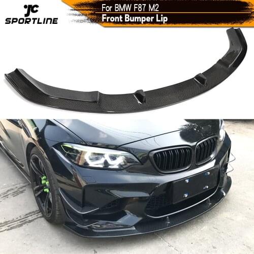 Front Bumper Lip Spoiler Splitters For BMW F87 M2 2016 - 2018 Carbon Fiber Front Bumper Lip Spoiler Not for M2C Competition