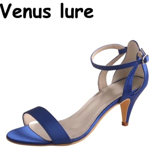 Venus lure Womens Party Shoes Royal Blue 3 inches Wedding Evening Sandals