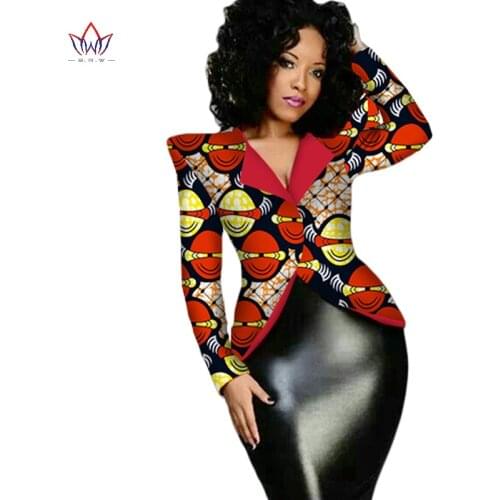Custom Traditional African Clothing Women Blazer Jackets Women Dashiki Tops Plus Size Blazers For Women Jacket Slim 6XL WY1869