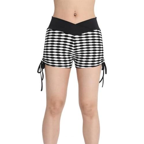 Women Shorts High Waist Stripe Jacquard Women High waist Stretchy Butt Lift Short Breathable Shorts Summer 2021