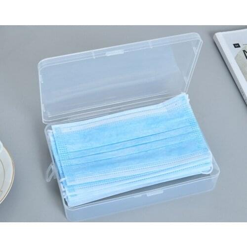1PC Safe Health Storage Box Plastic Container Transparent Protect Mask Portable Mask Case
